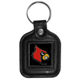 Louisville Cardinals Square Leatherette Key Chain